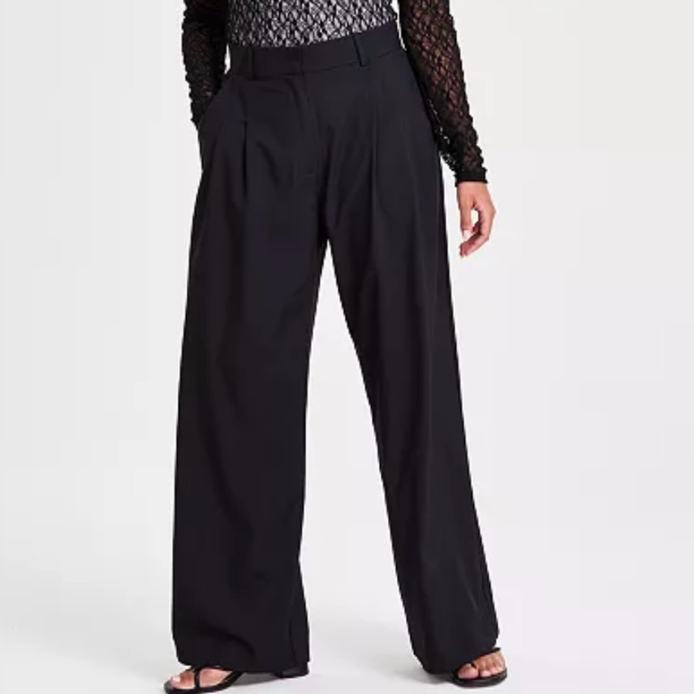Bar III Women's Pleated Wide Leg Pants
